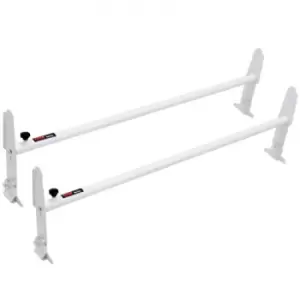 VEVOR Van Roof Ladder Rack, 2 Bar Alloy Steel Ladder Racks, Adjustable from 1200-2000 mm, 227 kg Capacity, Roof Rack Compatible with Full Size Vans wi