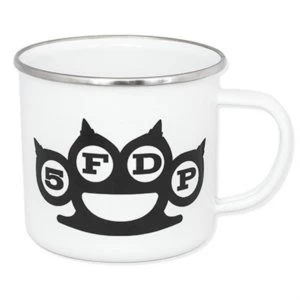 Five Finger Death Punch - White Logo Enamel Mug