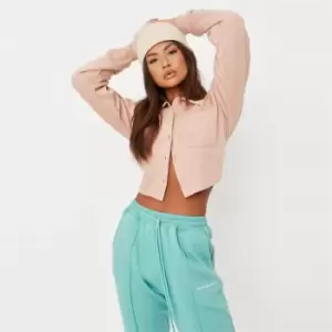 Missguided Button Through Sweat - Pink