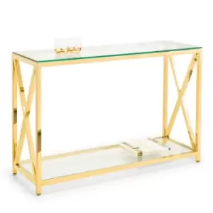 Julian Bowen Miami Console Table Gold