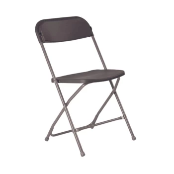 Straight Back Folding Chair Charcoal KF90528