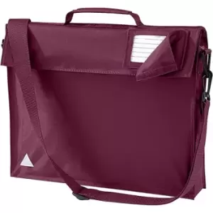 Junior Book Bag With Strap (One Size) (Burgundy) - Quadra