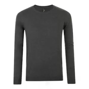 SOLS Mens Ginger Crew Neck Sweater (L) (Charcoal Marl)