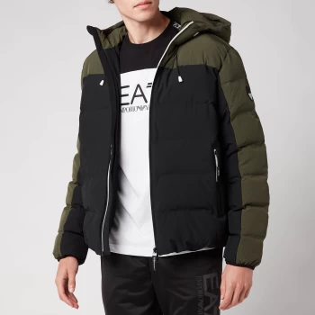 EA7 Mens Colour Block Bomber Jacket - Black - L