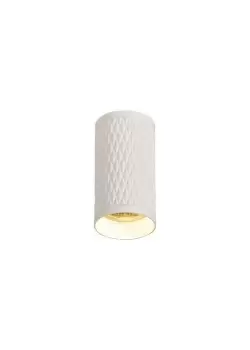 11cm Surface Mounted Ceiling Light, 1 x GU10, Sand White