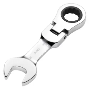 Draper HI-TORQ Metric Stubby Flexible Head Ratchet Combination Spanner, 18mm