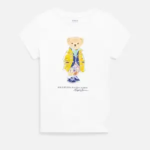 Polo Ralph Lauren Girls Cotton Bear Crew T-Shirt - 6 Years