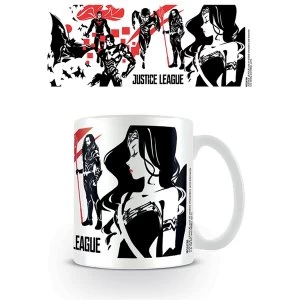 Justice League Movie - Black Red Stencil Mug