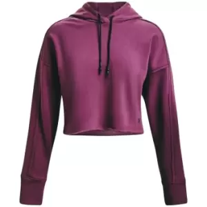 Under Armour Armour Terry Crop Hoodie Womens - Purple