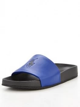 Polo Ralph Lauren Cayson Pony Slides - Royal Black, Royal/Black, Size 8, Men