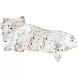 Linen House Childrens/Kids Down By The River Duvet Cover Set (Toddler) (White) - White