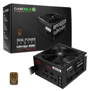 GameMax RPG Rampage 850W 140mm Ultra Silent Fan 80 PLUS Bronze Semi Modular PSU UK Plug