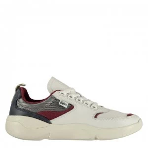 Lacoste Runner Trainers - Off Wht/Dk Red