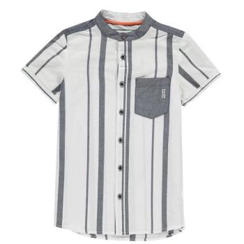 SoulCal Short Sleeve Shirt Junior Boys - Navy Stripe