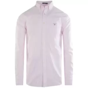 Gant Oxford Banker Shirt In Pink - Size L