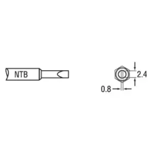 Weller Ntb Chisel Tip, 2.4Mm