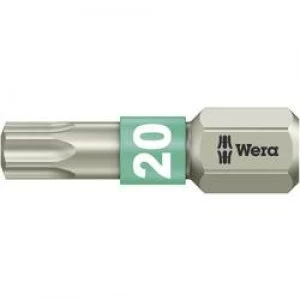 Torx bit T 20 Wera 38671 TS TX 20 X 25 MM Stainless steel