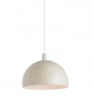 Dome Ceiling Pendant Light Matt Cream Paint, E27