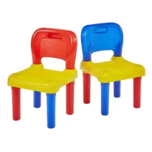 Childrens Plastic Chairs Set of 2, none