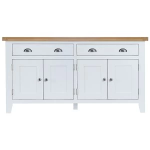 Robert Dyas Madera Ready Assembled 4 Door Wooden Sideboard