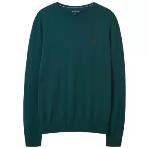 Crew Clothing Mens Organic Cotton Crew Neck Sweater Teal XXL