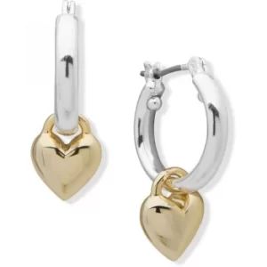 DKNY Jewellery Gold Coloured Heart Drop Earrings