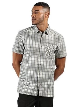 Regatta Grey 'Mindano V' Active Check Short Sleeve Shirt - S