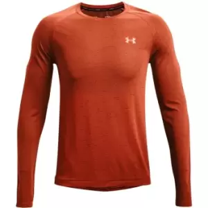 Under Armour Seamless Run Long Sleeve Top Mens - Orange