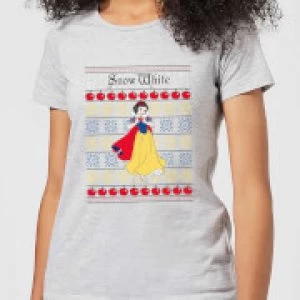 Disney Classic Snow White Womens Christmas T-Shirt - Grey - 4XL