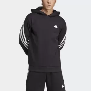 Cotton Mix Hoodie with 3-Stripes on the Sleeves