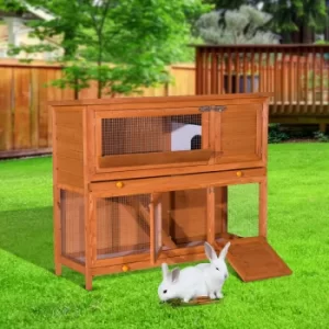 PawHut Rabbit Cage, 100cm H-Sauce yellow