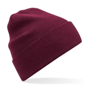 Beechfield Original Cuffed Organic Cotton Beanie (One Size) (Burgundy)