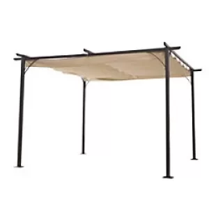 OutSunny Gazebo Beige, Black 2300 x 3500 x 3500 mm