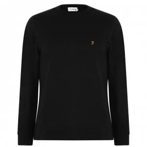 Farah Vintage Long Sleeve Dennis T Shirt - Dp Black 006