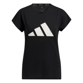 adidas 3-Stripes Training T-Shirt Womens - Black / White