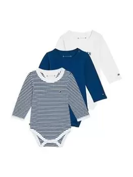 Tommy Hilfiger Baby Boys Body 3 Pack Giftbox - Deep Indigo, Navy, Size 3 Months