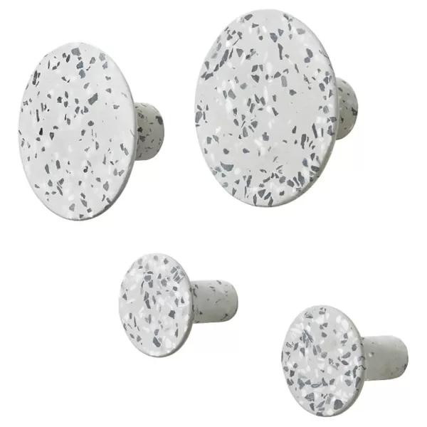 Blomus Ponto Set of 4 Wall Hooks - Terrazzo Grey