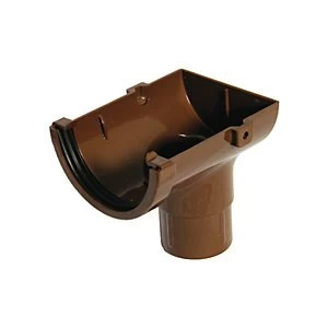 FloPlast ROM2BR Miniflo Gutter Stopend Outlet - Brown