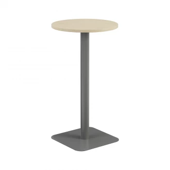 Contract 600mm High Table - Maple Top and Silver Legs