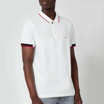 Tommy Hilfiger Mens Placket Detail Polo Shirt - White - XXL