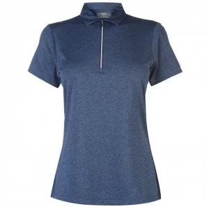 Callaway Short Sleeve Heathered Polo Ladies - Peacoat