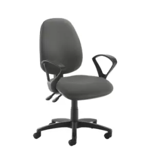 Dams MTO Jota High Back Operator Chair with Fixed Arms - Tarot Purple