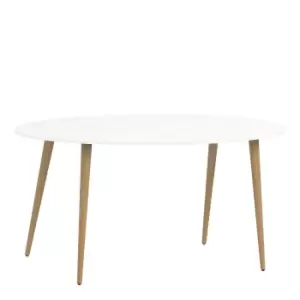 Oslo Dining Table Large (160Cm) In White And Oak Effect