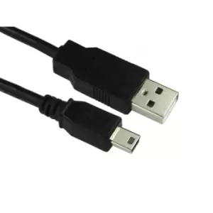 Cables Direct 1m USB 2.0 Type A to Mini B Cable in Black