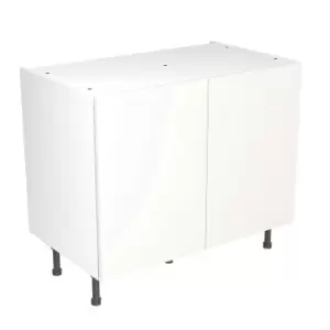 KitchenKIT Slab 100cm Base Unit - Matt White