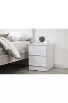 Oslo 2 Drawer Bedside Grey