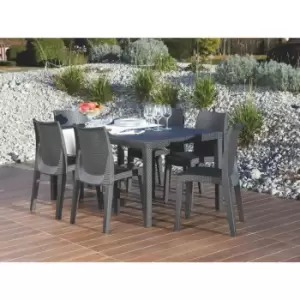 Outdoor Living Tuscany large 6 seat rattan dining set