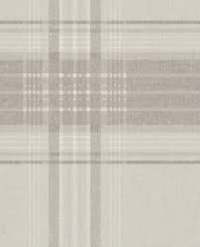 Superfresco Rhea Plaid Wallpaper Taupe Paper