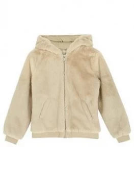 Mintie by Mint Velvet Girls Faux Fur Ears Hoody - Cream, Size Age: 5-6 Years, Women