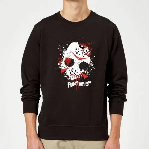 Friday the 13th Mask Splatter Sweatshirt - Black - 5XL